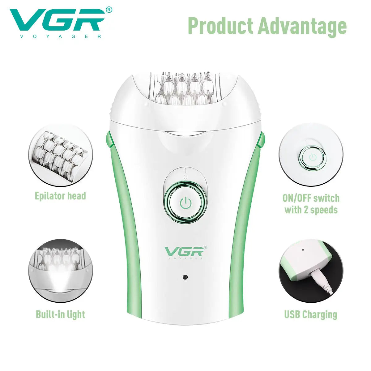 VGR 705 Depiladora eléctrica