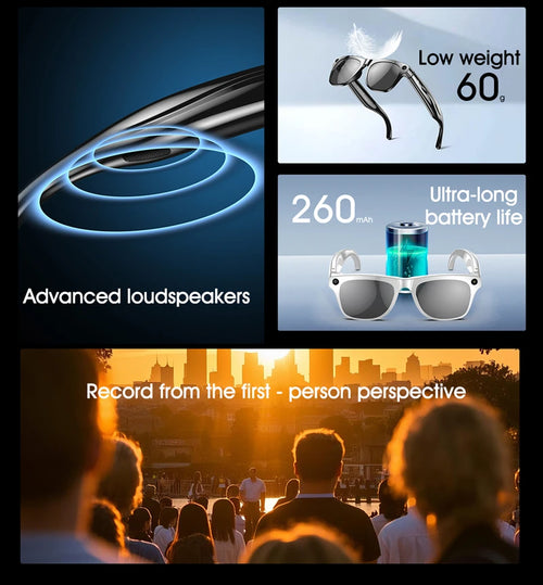 Gafas con camara 8k HD y 800w pixeles